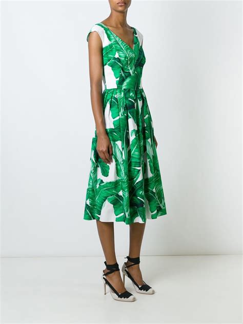 dolce and gabbana banana leaf dress